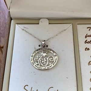 Sterling Silver “Believe” Necklace with Box